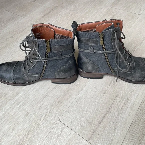 Polar Fox Men’s High Top Cap Toe Zipper Boots size 9.5 - Picture 3 of 6